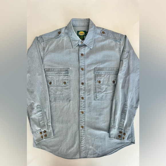 Cabela's Other - Vintage Cabela's Light Blue Canvas Button-Down Shirt